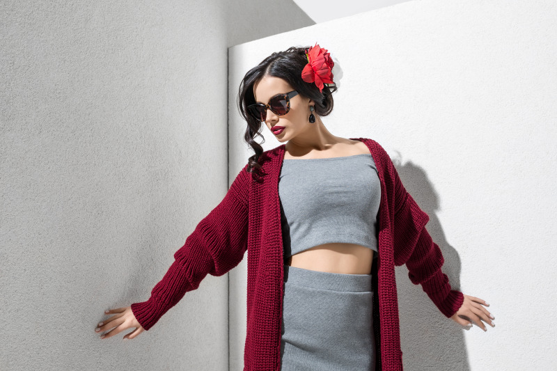 Top + cardigan