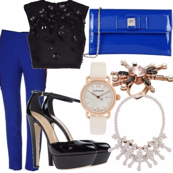 Outfit Black and Blue