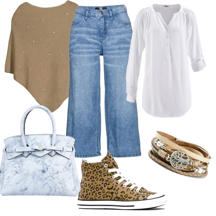 Outfit donna - Un altro lunedì. Stile Urban per Tutti i giorni. Abbinamento con tuniche, braccialetti, pantaloni, sneakers alte, borse a mano, cappotti.