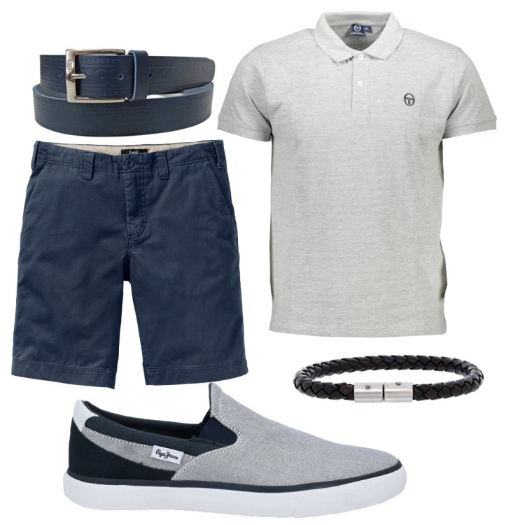 Outfit uomo - Il mocassino di tela. Stile Casual per Tutti i giorni. Abbinamento con bermuda, sneakers, cinture, braccialetti, polo.