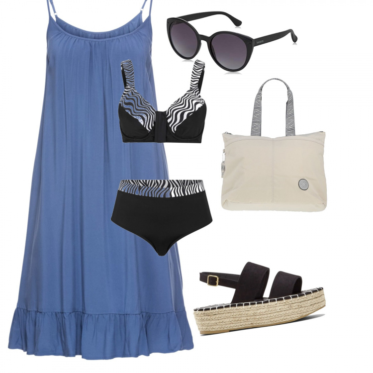 Outfit donna - Total look #1133566. Abbinamento con bikini, vestiti, sandali, borse a mano, occhiali da sole.