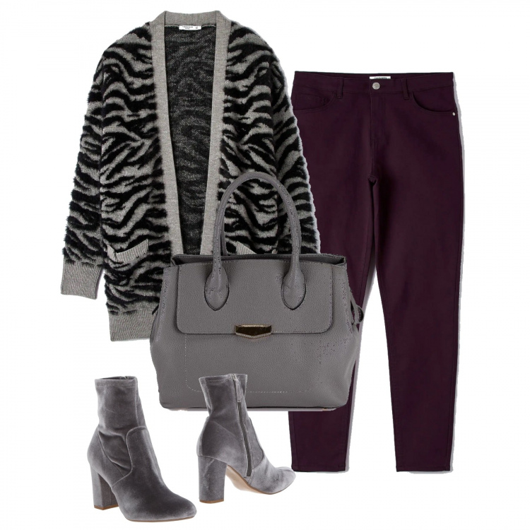 Outfit donna - Terranova Curvy. Stile Casual chic per Tutti i giorni. Abbinamento con stivaletti, pantaloni, cardigans, borse a mano.
