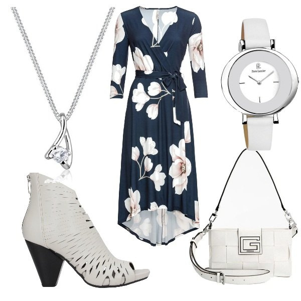 Outfit donna - Serata speciale!. Stile Bon Ton per Serata fuori. Abbinamento con vestiti lunghi, stivaletti, borse a spalla, ciondoli, orologi.