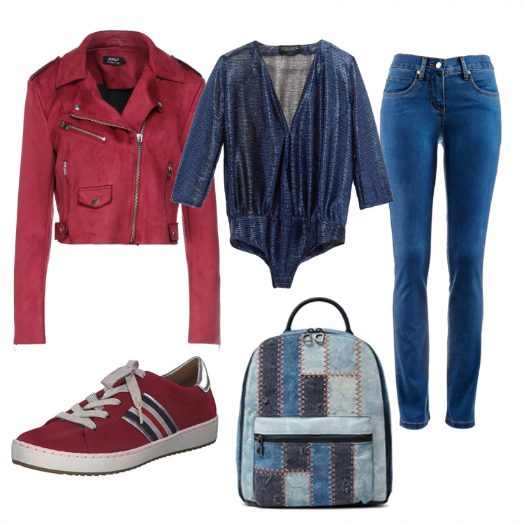 Outfit donna - Casual, ma con stile. Stile Casual chic per Tutti i giorni. Abbinamento con jeans dritti, bluse, giacche, sneakers, zaini.