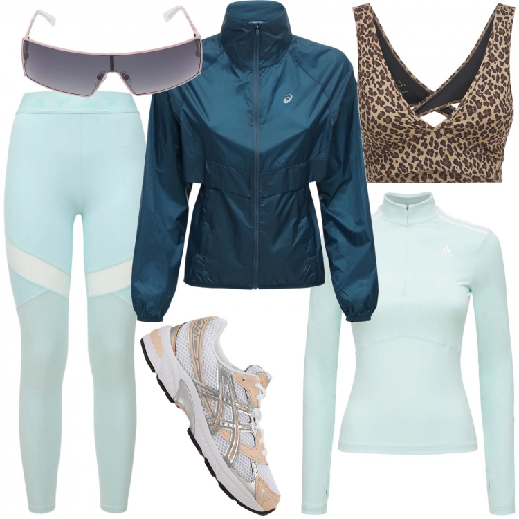 Outfit donna - Sport. Stile Basic per Sport. Abbinamento con top, giacche, leggings, felpe, occhiali da sole, sneakers.