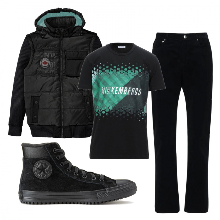 Outfit homme - Tendance #9392. Style Tendance pour Sport. Assortir avec vestes, bottes, t-shirts, jeans.