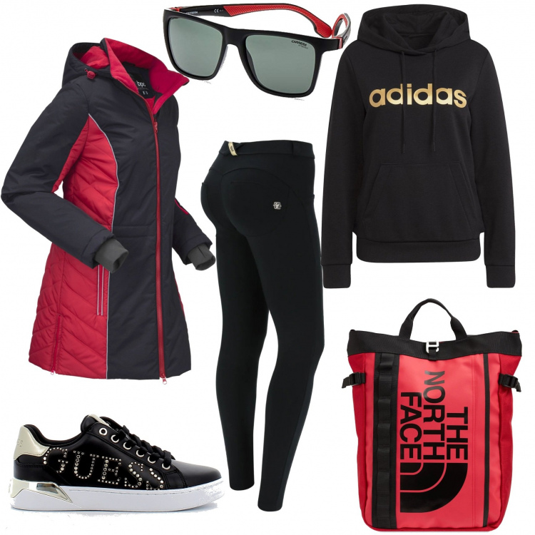 Outfit donna - Pantalone push up Freddy. Stile Basic per Serata fuori. Abbinamento con giacche, pantaloni skinny, sneakers, felpe con cappuccio, borse sportive, occhiali da sole.