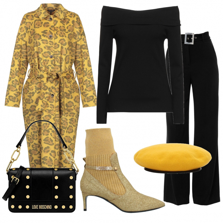 Outfit donna - Total look #1190613. Stile Bon Ton per Tutti i giorni. Abbinamento con stivaletti, pullovers, pantaloni, cappotti, cappelli, borse a spalla.
