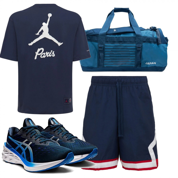 Outfit uomo - PADDLE.. Che passione. Stile Casual per Sport. Abbinamento con sneakers, t-shirt, borse sportive, shorts.