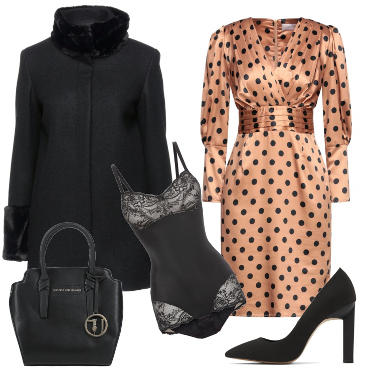 Outfit donna - Ci penso io. Stile Chic per Tutti i giorni. Abbinamento con body, cappotti, vestiti midi/longuette, borse a mano, décolleté.