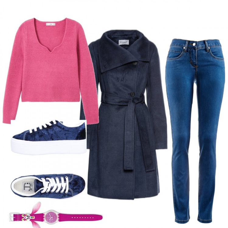 Outfit donna - Orologio maschera tribale. Stile Casual per Tutti i giorni. Abbinamento con jeans dritti, cappotti, sneakers, pullovers, orologi.