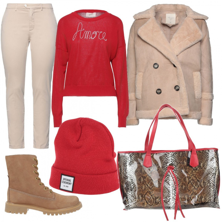 Outfit donna - Casual chic #11852. Stile Casual chic per Tutti i giorni. Abbinamento con cappotti, borse a mano, pullovers, pantaloni, stivaletti, cappelli.