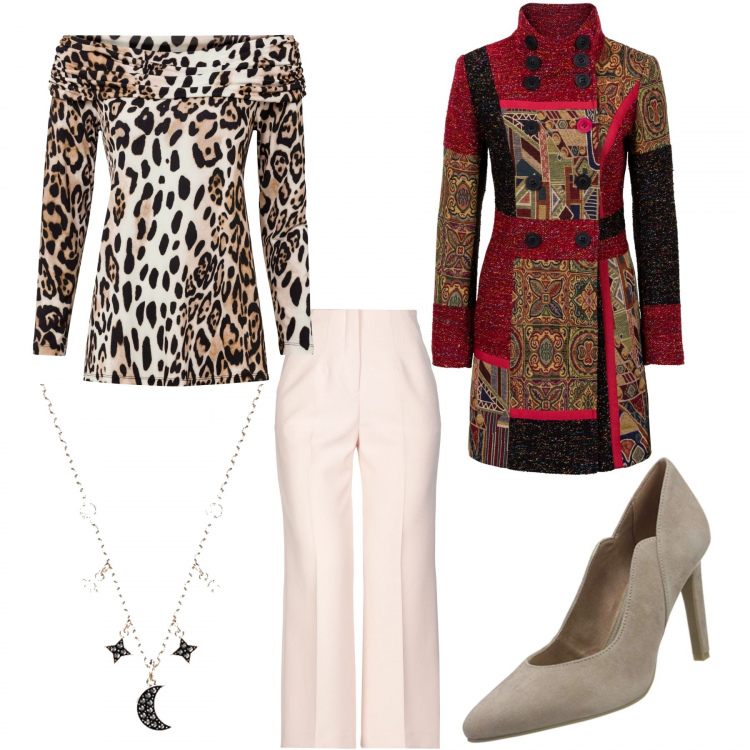 Outfit femme - Joyeuse anniversaire mon chéri ️. Style Casual chic pour Cérémonie. Assortir avec manteaux, t-shirts, chaussures à talon, pantalon , colliers.