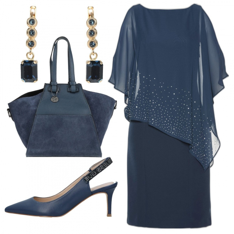 Outfit donna - Chic #26426. Stile Chic per Cerimonia. Abbinamento con vestiti a tubino, décolleté, borse a mano, orecchini.