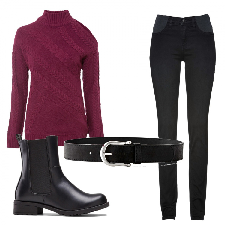 Outfit femme - Baby design. Style Tendance pour Tous les jours. Assortir avec jeans, pulls, bottes, ceintures.