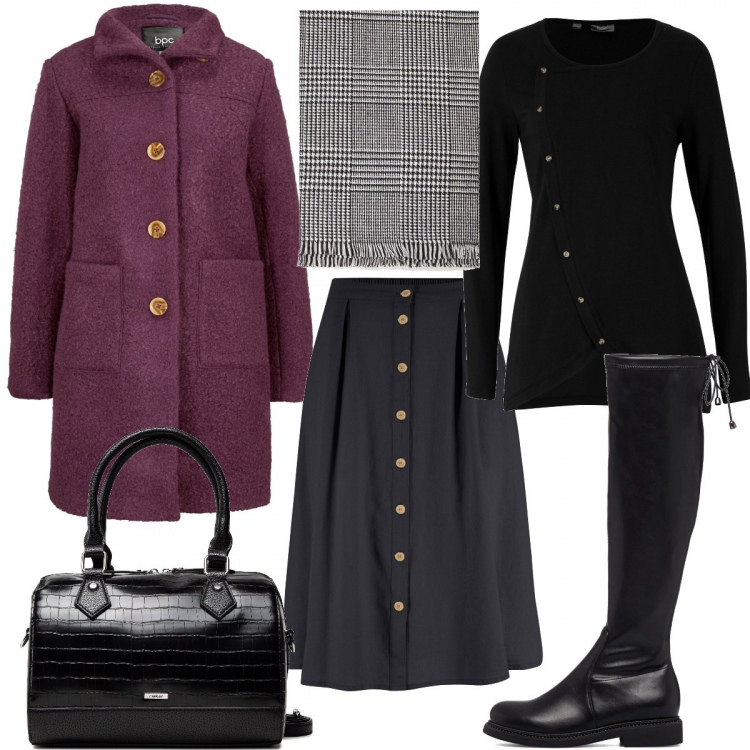 Outfit donna - Lara ( Dottor Zivago). Stile Trendy per Tutti i giorni. Abbinamento con gonne longuette, maglieria, cappotti, sciarpe, stivali, borse a mano.
