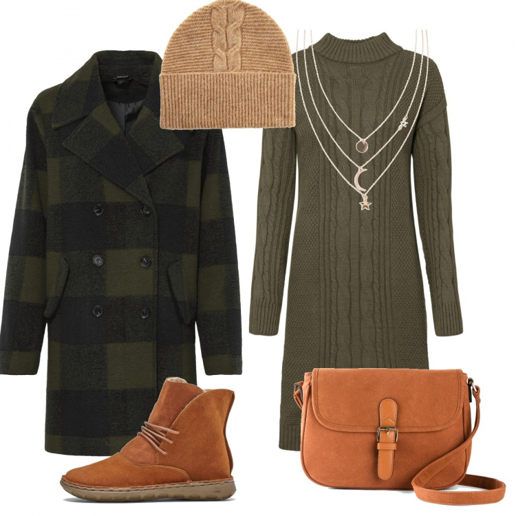 Outfit donna - Bonprix da capo a piedi. Stile Trendy per Tutti i giorni. Abbinamento con ballerine, vestiti, stivaletti, cappotti, collane, blazer.