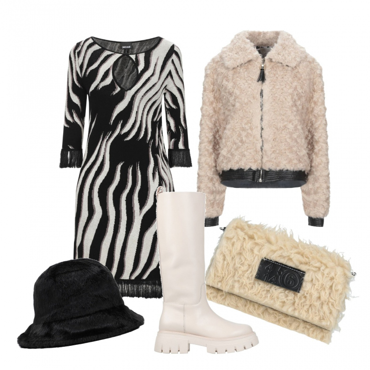 Outfit donna - Pelo e contropelo. Stile Glamour per Tutti i giorni. Abbinamento con stivali, cappotti, vestiti corti, borse a mano, cappelli.