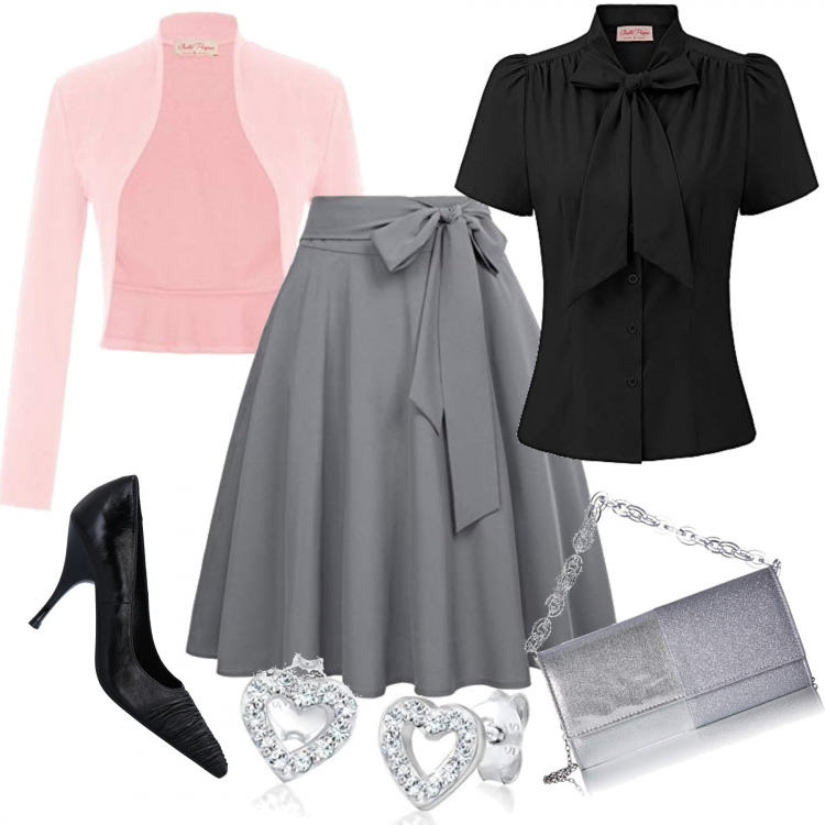 Outfit mujer - Muy lady. Estilo Bon Ton para Ceremonia. Combinación con vestidos, blusas, bolero, pendientes, clutch, salones.