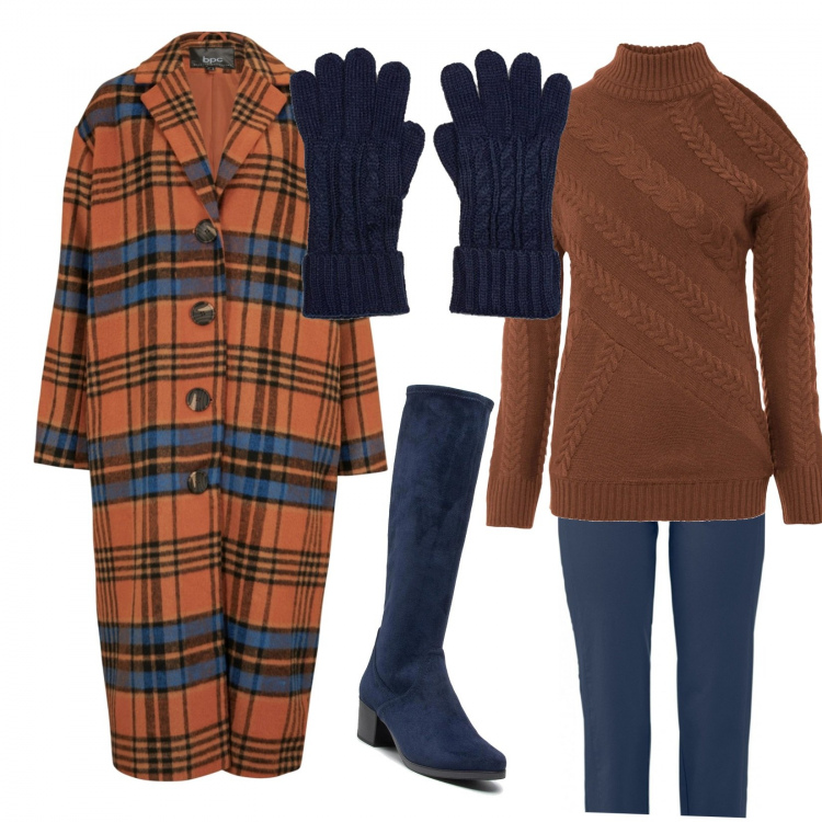 Outfit donna - I guanti..... Stile Glamour per Serata fuori. Abbinamento con pullovers, pantaloni, cappotti, stivali, guanti.