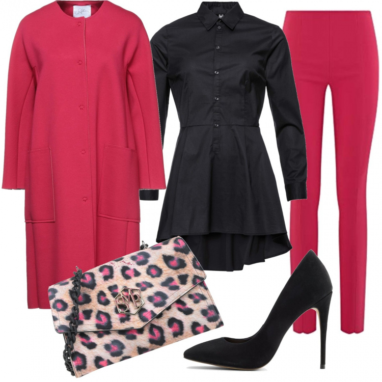 Outfit donna - Glamour #1144. Stile Glamour per Serata fuori. look ideale per Petite. Abbinamento con camicie, borse a tracolla, cappotti, décolleté, pantaloni.