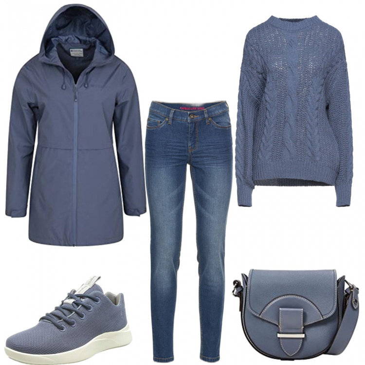 Outfit donna - Protezione e confort. Stile Casual per Scuola/Università. Abbinamento con jeans skinny, pullovers, giacche, borse a tracolla, sneakers.