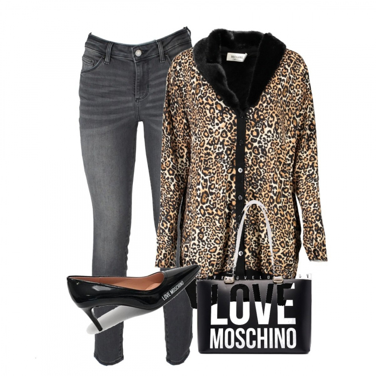 Outfit donna - Casual #2674. Stile Casual per Ufficio. Abbinamento con jeans skinny, borse tote, cardigans, décolleté.