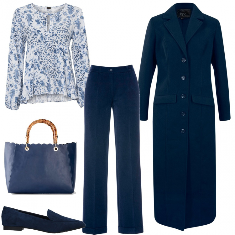 Outfit donna - Una cerimonia informale. Stile Chic per Cerimonia. Abbinamento con mocassini, pantaloni, tuniche, cappotti, borse a mano.