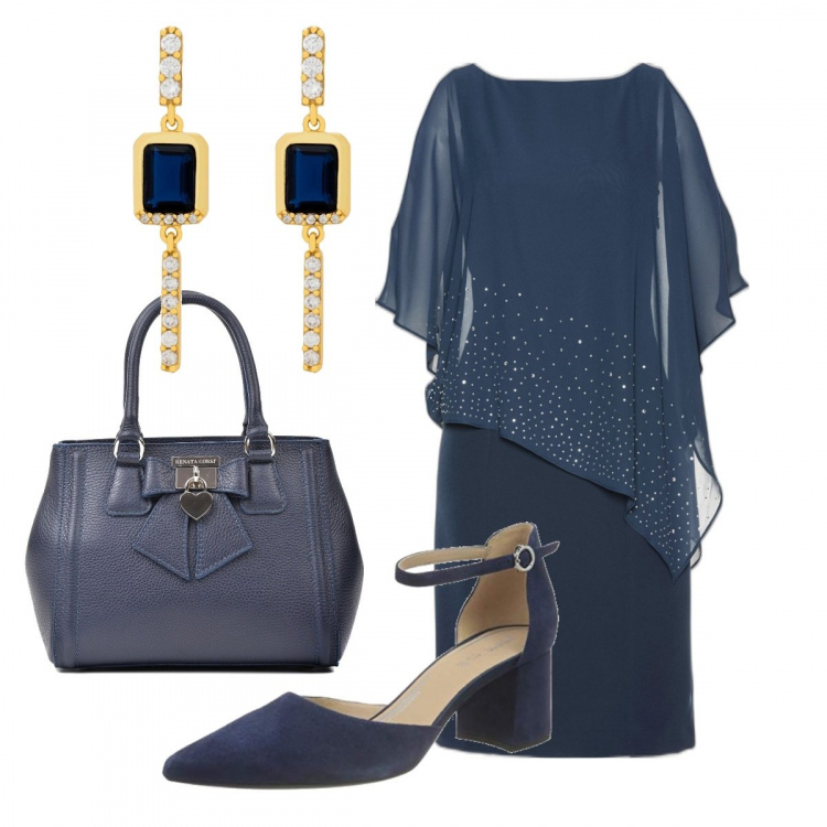 Outfit donna - Cerimonia. Stile Bon Ton per Cerimonia. Abbinamento con vestiti a tubino, borse a mano, orecchini, décolleté.