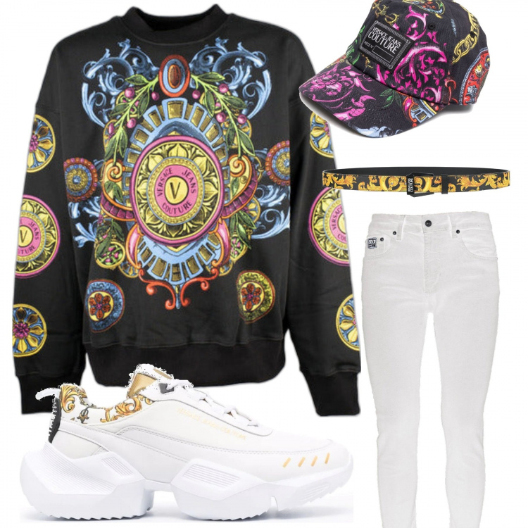 Outfit uomo - Casual #4867. Stile Casual per Tutti i giorni. Abbinamento con felpe, jeans, sneakers, cappelli con visiera, cinture.