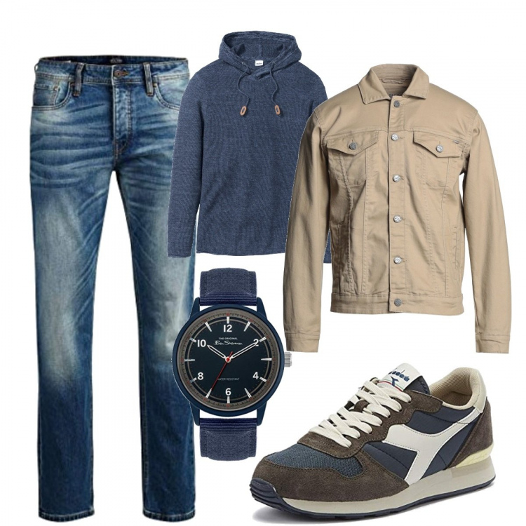 Outfit uomo - Il giubbino casual. Stile Casual per Tutti i giorni. Abbinamento con maglieria, giacche, orologi, jeans, sneakers.