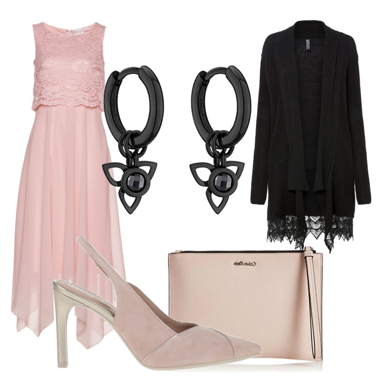Outfit donna - Prime idee per una cerimonia. Stile Bon Ton per Cerimonia. Abbinamento con vestiti midi/longuette, cardigans, décolleté, orecchini, clutch.