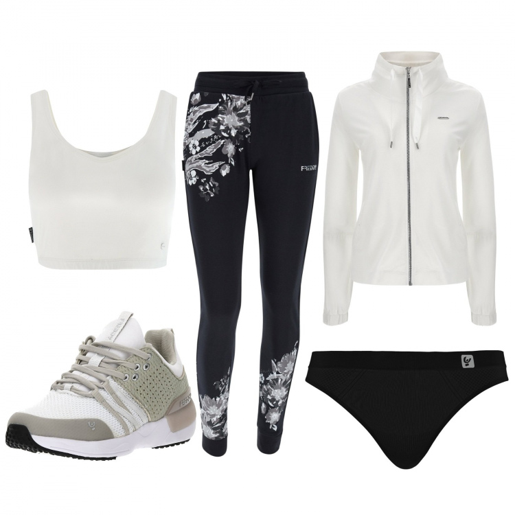 Outfit donna - Freddy. Stile Sporty chic per Sport. Abbinamento con perizomi, pantaloni, scarpe sportive, felpe, top.