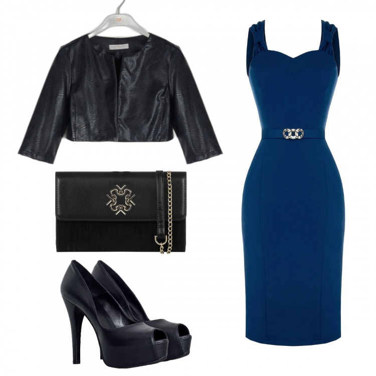 Outfit donna - Con classe. Stile Bon Ton per Cerimonia. Abbinamento con vestiti a tubino, décolleté, bolero, pochette.