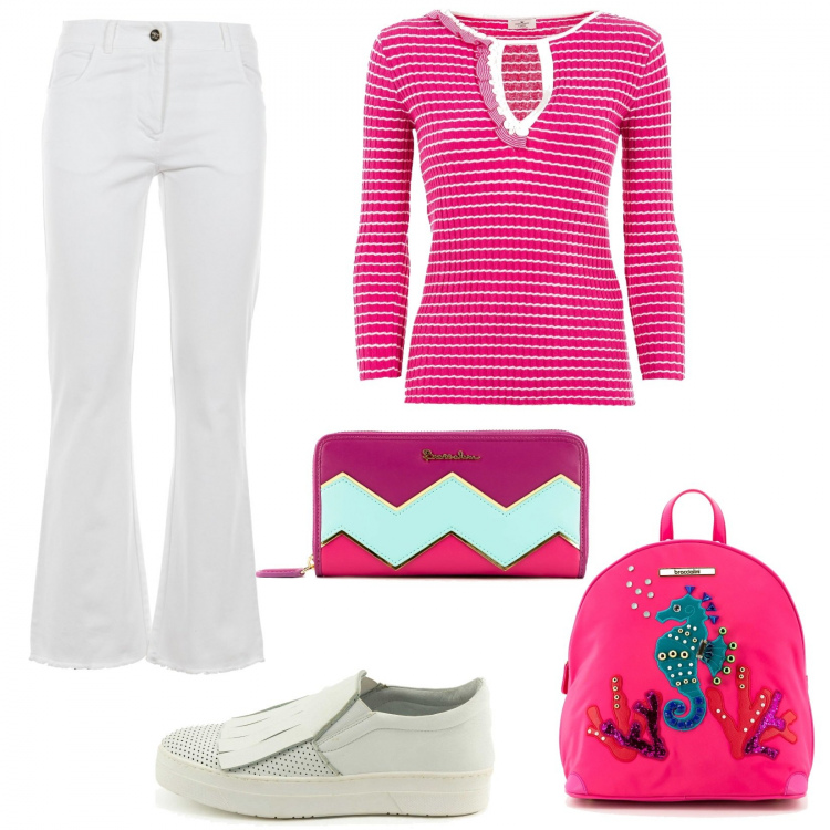 Outfit donna - Special Rebel Queen by Liu-Jo. Stile Basic per Tutti i giorni. Abbinamento con jeans, sneakers, maglieria, zaini, portafogli.