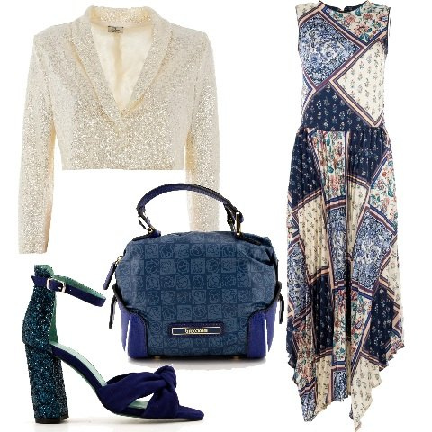 Outfit donna - Rebel Queen by Liu-Jo. Stile Glamour per Cerimonia. Abbinamento con vestiti lunghi, borse a mano, bolero, infradito.