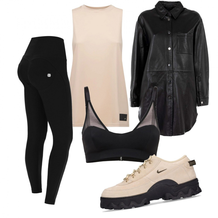 Outfit donna - Pantaloni WR.UP Freddy. Stile Sporty chic per Tutti i giorni. Abbinamento con giacche, pantaloni skinny, sneakers, canottiere, top.