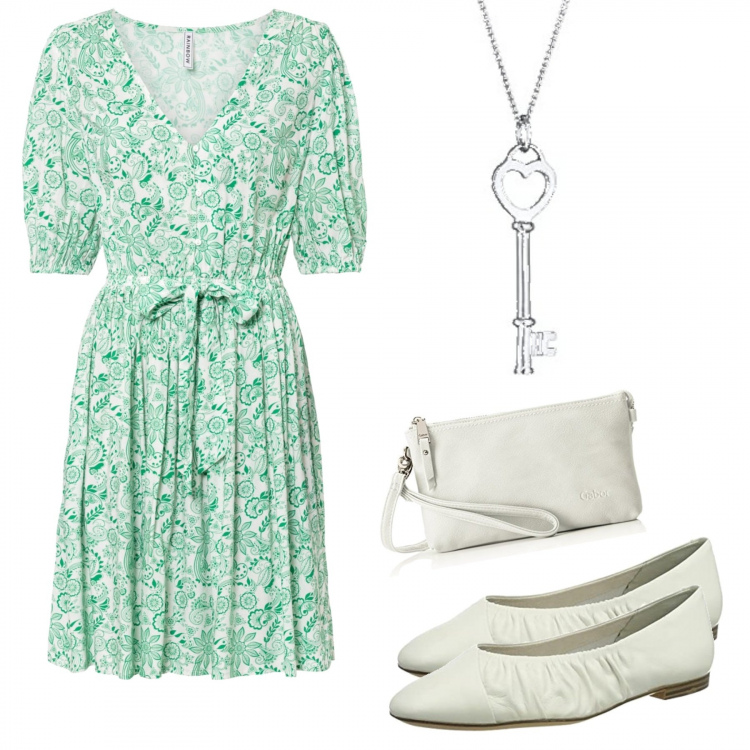 Outfit mujer - Casual #8677. Estilo Casual para Todos los días. look ideal para Tall/Alta. Combinación con bandoleras, collares, bailarinas, vestidos.