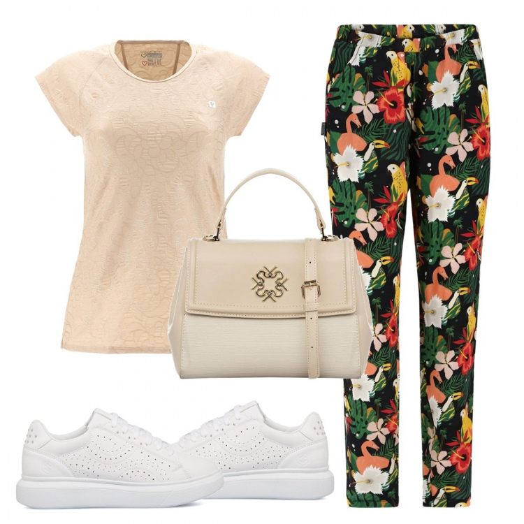 Outfit donna - Urban summer vibes. Stile Urban per Tutti i giorni. look ideale per Tall. Abbinamento con borse a mano, pantaloni, t-shirt, sneakers.