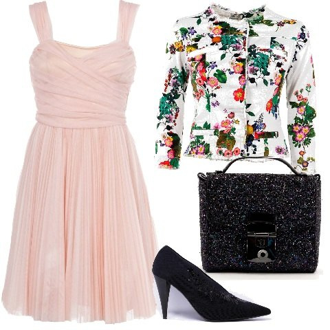 Outfit donna - Off-Market Summer Vibes. Stile Chic per Cerimonia. Abbinamento con vestiti corti, giacche, borse a tracolla, décolleté.