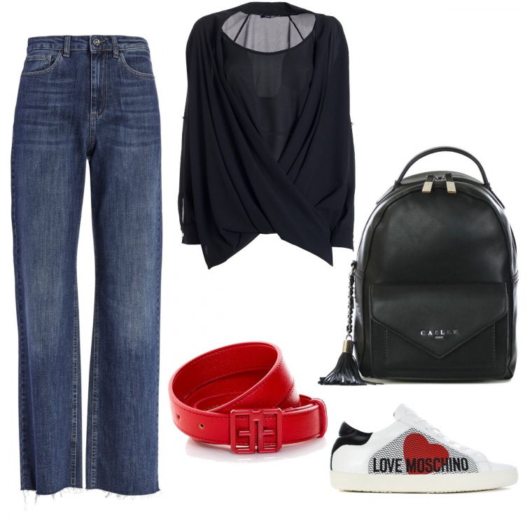 Outfit donna - Valentina style’s. Stile Urban per Tutti i giorni. Abbinamento con sneakers, zaini, bluse, jeans, cinture.
