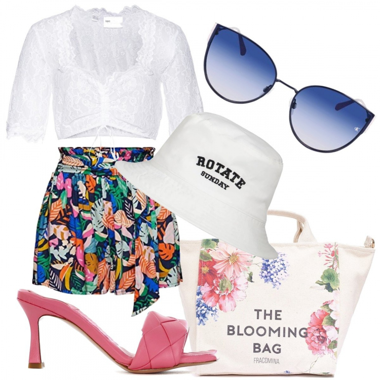 Outfit donna - Paris Mon amour!! Il cappellino giusto!!. Stile Casual chic per Tutti i giorni. Abbinamento con camicie, sandali in pelle, borse tote, shorts, cappelli, occhiali da sole.