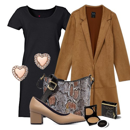 Outfit donna - Cose per ogni occasione. Stile Chic per Tutti i giorni. Abbinamento con vestiti, giacche, décolleté, borse a tracolla, terre, orecchini.