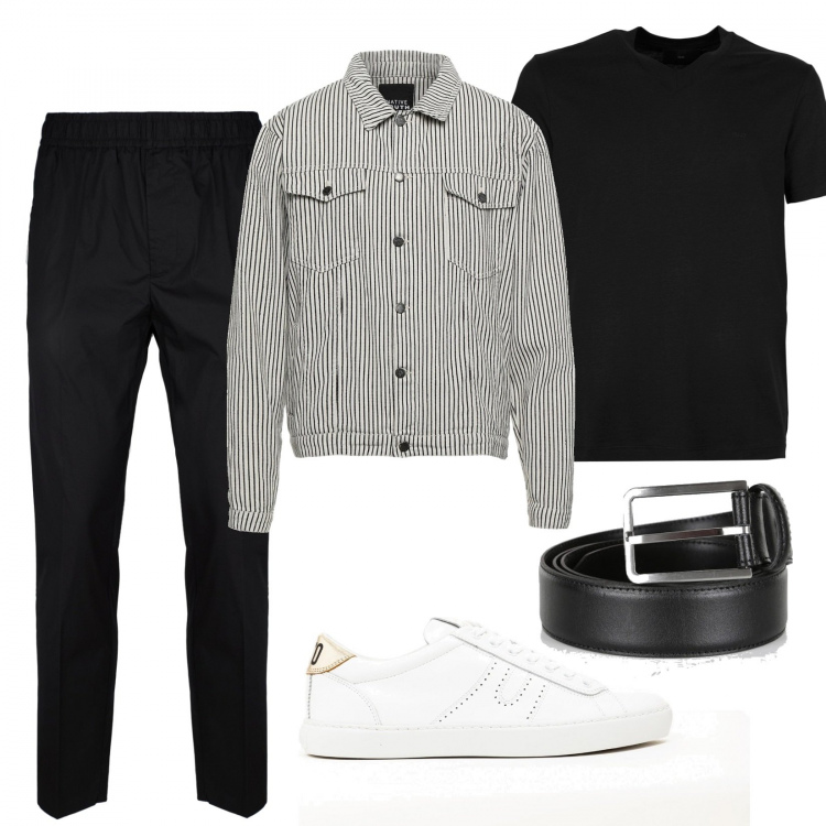 Outfit uomo - Pronti per l'autunno. Stile Trendy per Tutti i giorni. Abbinamento con cinture, pantaloni, sneakers, t-shirt, giacche.