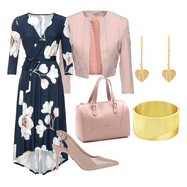 Outfit donna - Una cerimonia a settembre. Stile Bon Ton per Cerimonia. Abbinamento con vestiti lunghi, blazer, décolleté, borse a mano, braccialetti, orecchini.