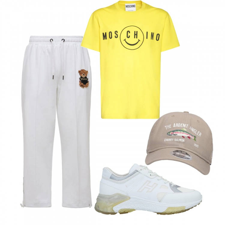 Outfit uomo - Total look #1404076. Stile Casual per Tutti i giorni. Abbinamento con sneakers, pantaloni, cappelli con visiera, t-shirt.