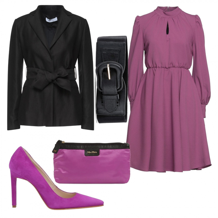 Outfit donna - La giacca col fiocco. Stile Bon Ton per Cerimonia. Abbinamento con cinture, vestiti midi/longuette, blazer, décolleté, pochette.