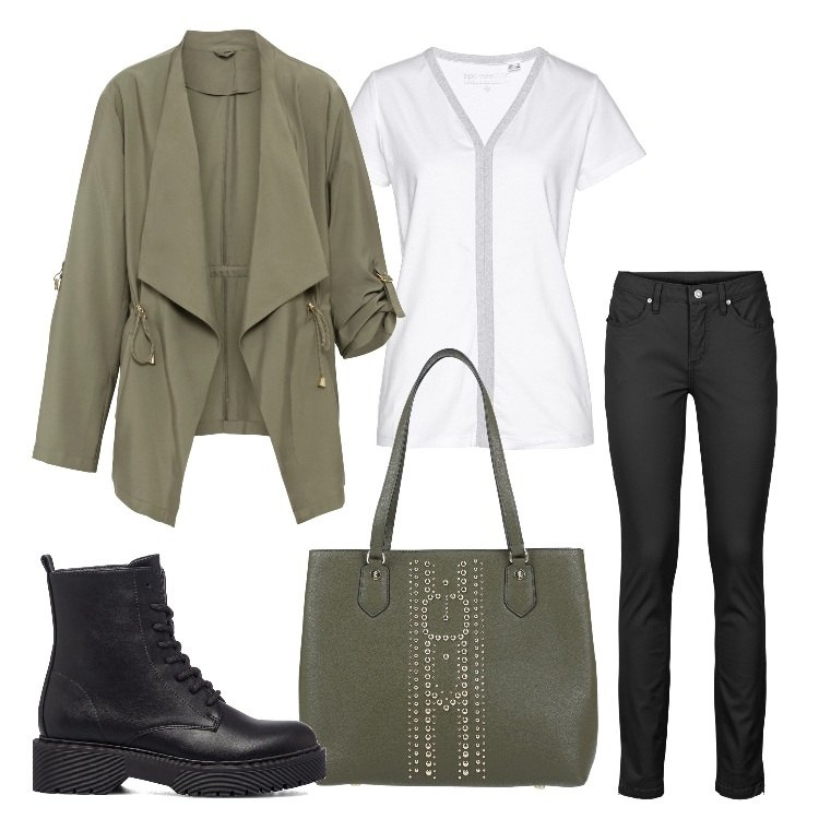 Outfit donna - Un capo essenziale: il blazer. Stile Trendy per Scuola/Università. Abbinamento con jeans skinny, giacche, t-shirt, borse a mano, anfibi.