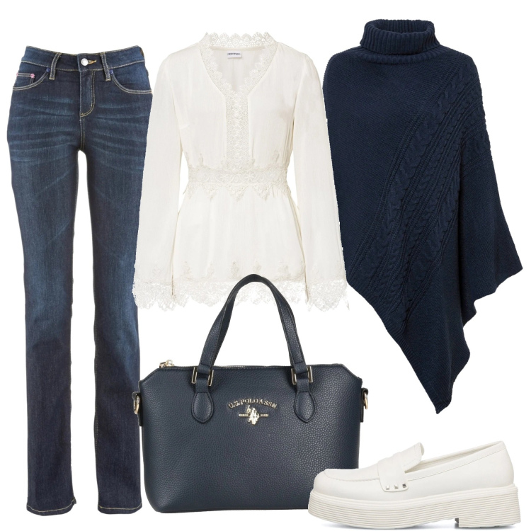Outfit donna - Un comodo mocassino. Stile Casual chic per Tutti i giorni. Abbinamento con jeans dritti, tuniche, cinture, borse a mano, mocassini.