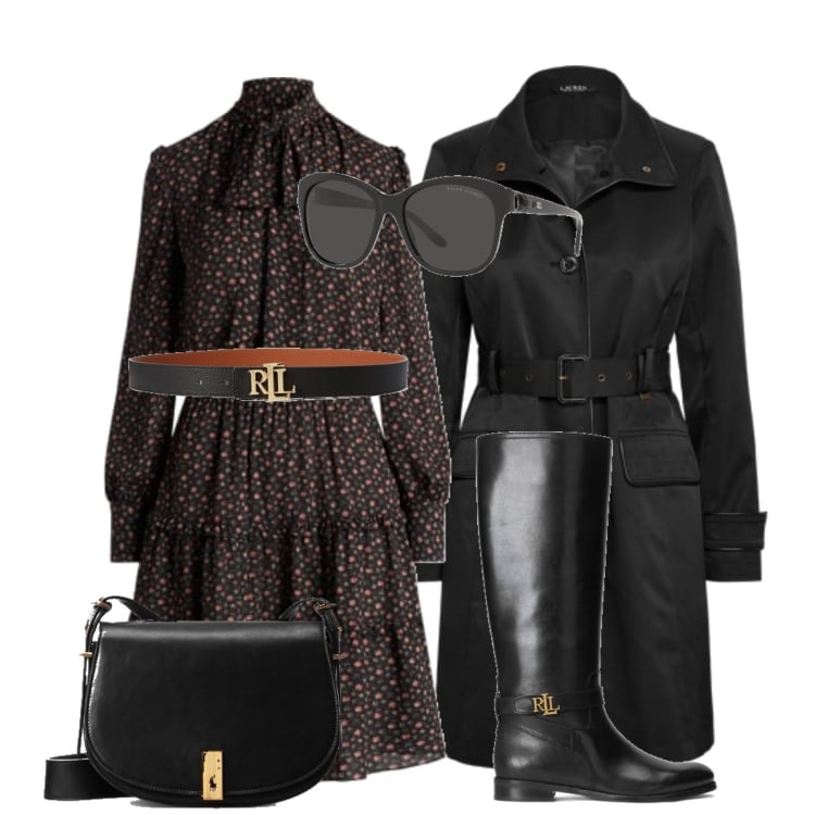 Outfit donna - Intramontabile Ralph Lauren. Stile Casual chic per Tutti i giorni. Abbinamento con cinture, vestiti, stivali, trench, borse a spalla, occhiali da sole.
